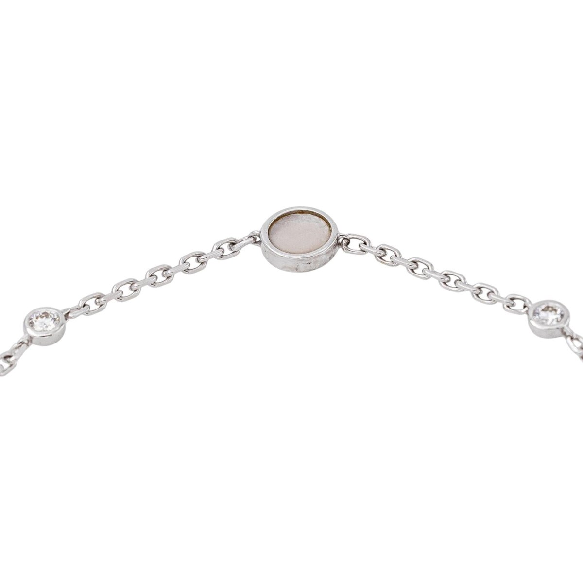 Bracelet Maille forçat Or blanc Nacre - Castafiore