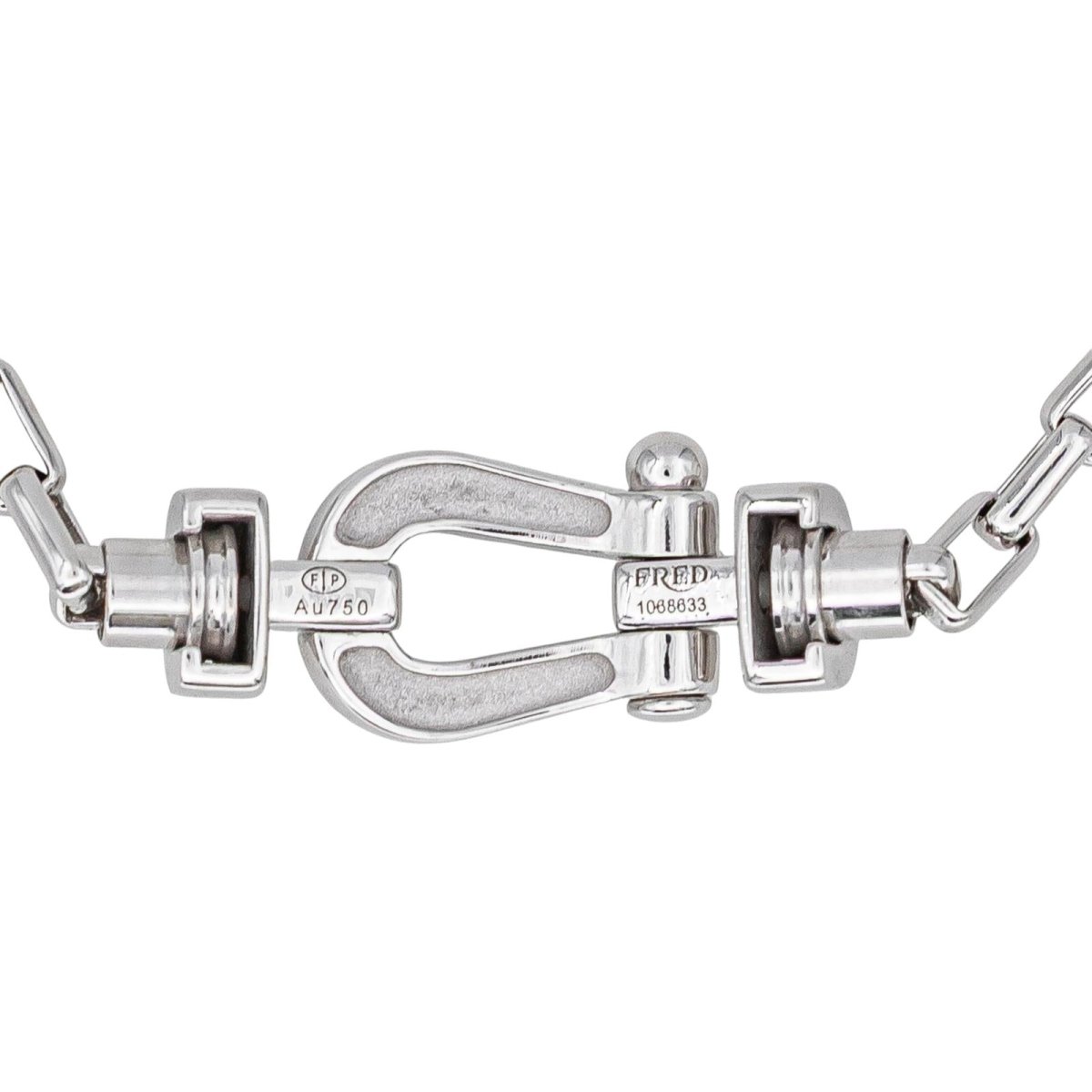 Bracelet Maille FRED "Force 10" en or blanc et diamants - Castafiore
