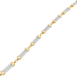 Bracelet Maille FRED "Force 10" en or jaune et acier - Castafiore