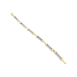 Bracelet Maille FRED "Force 10" en or jaune et acier - Castafiore