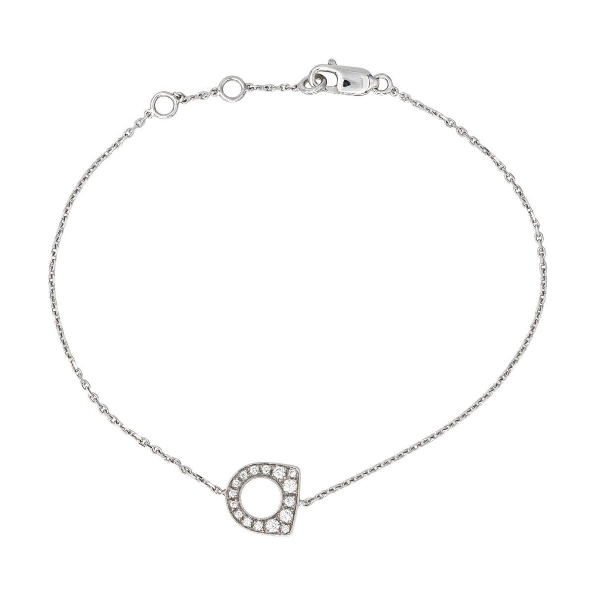Bracelet Maille FRED "Success" en or blanc et diamants - Castafiore