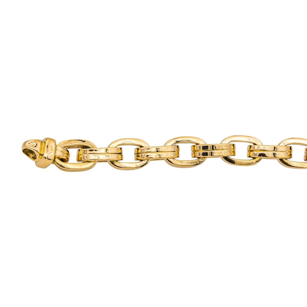 Gay Frères Bracelet Forçat mesh double square thread Yellow gold diamond