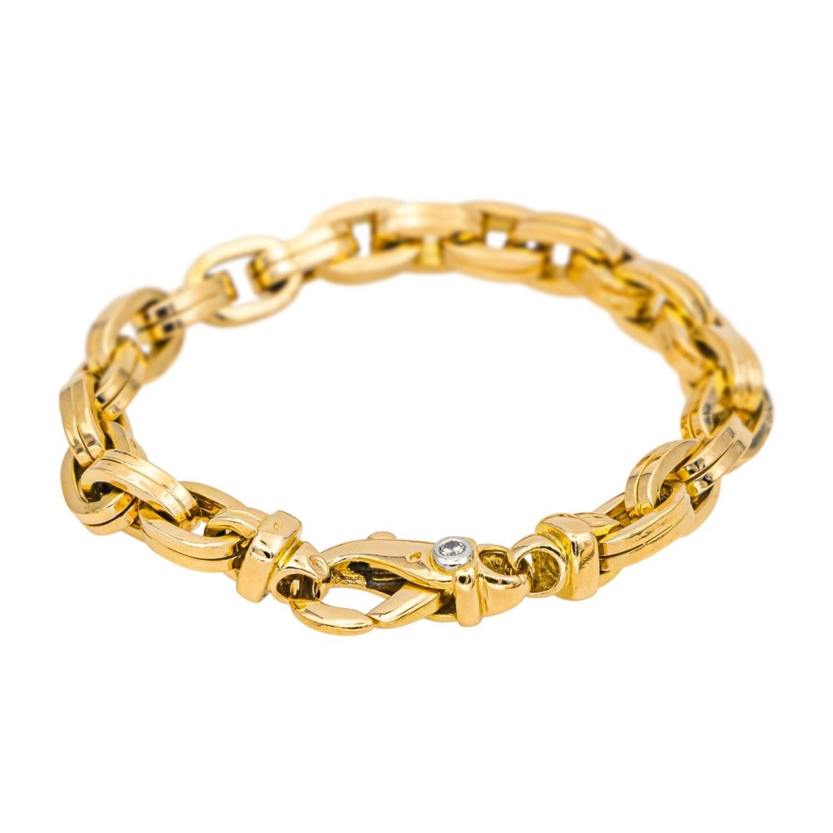 Bracelet Maille GAY FRÈRES en or jaune et diamant - Castafiore