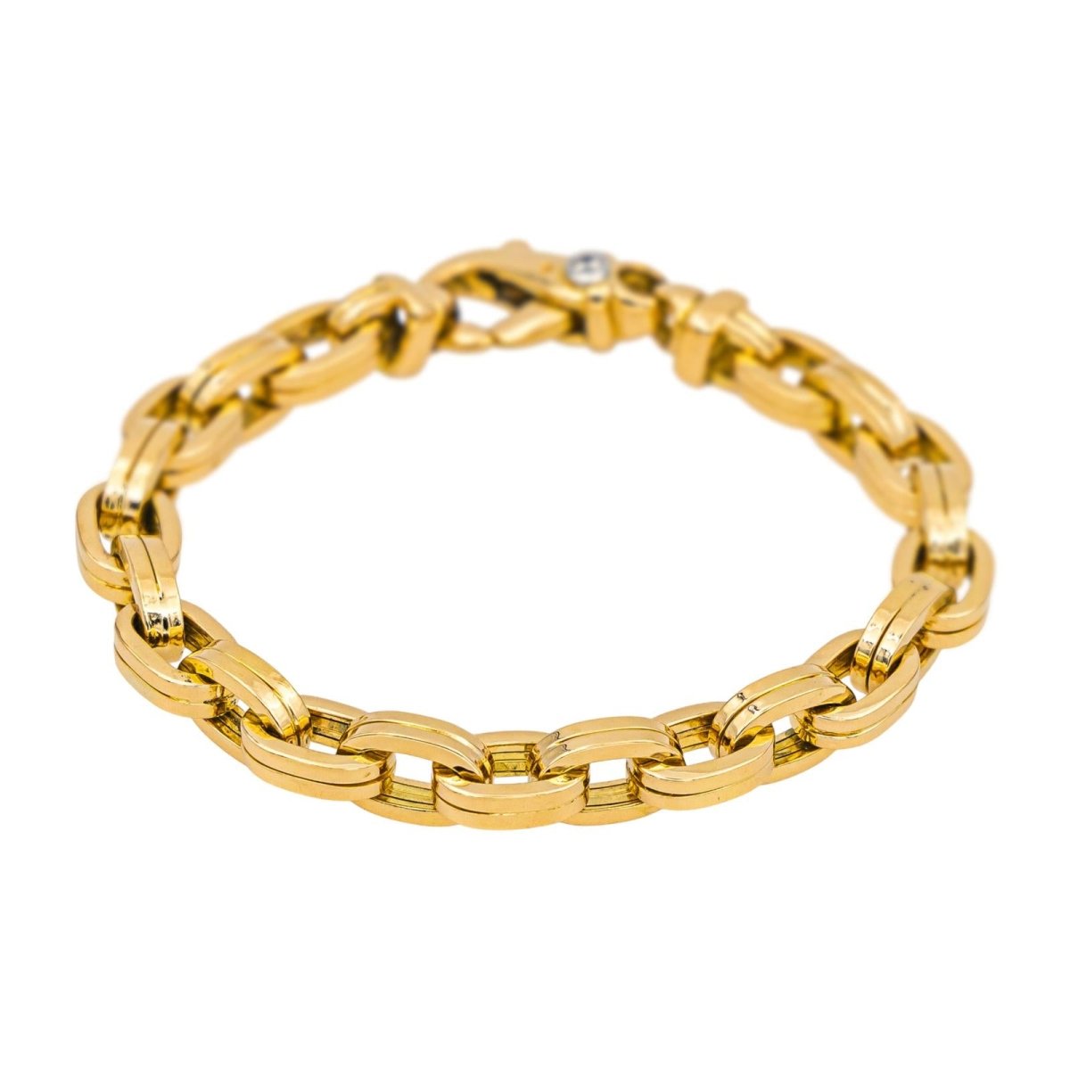 Bracelet Maille GAY FRÈRES en or jaune et diamant - Castafiore
