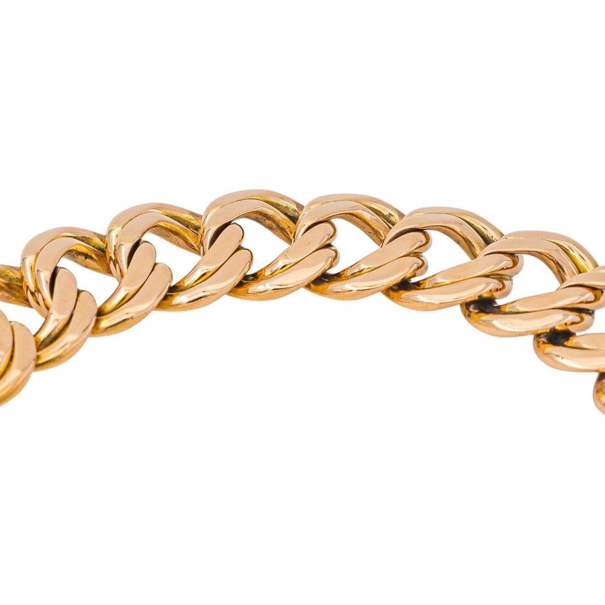 Bracelet Maille gourmette double Or rose - Castafiore