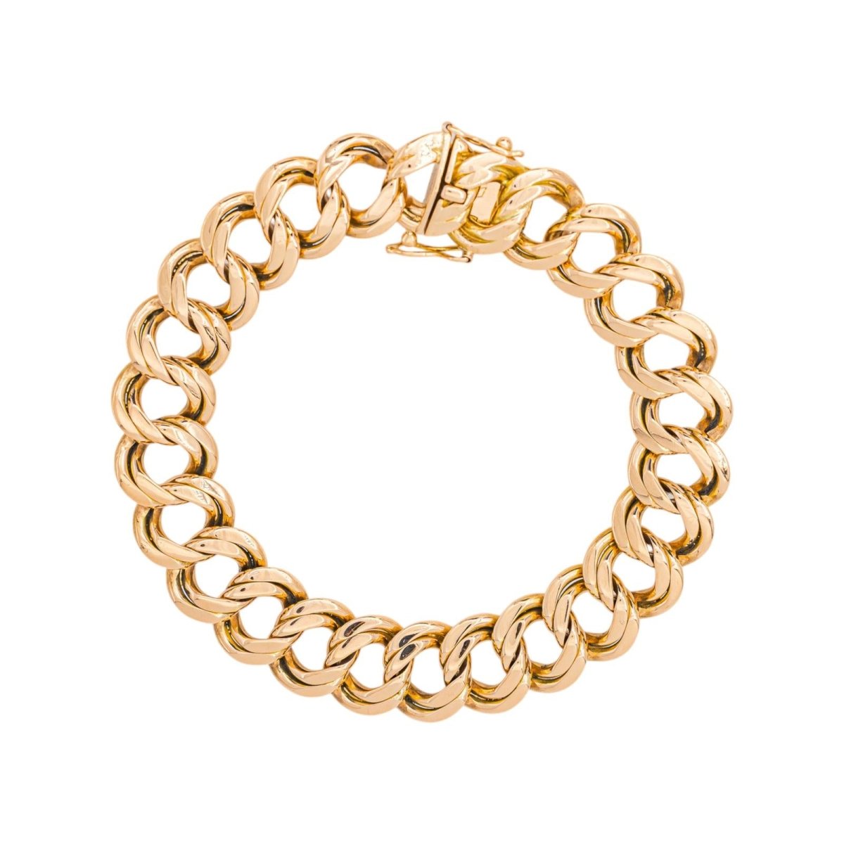 Bracelet Maille gourmette double Or rose - Castafiore
