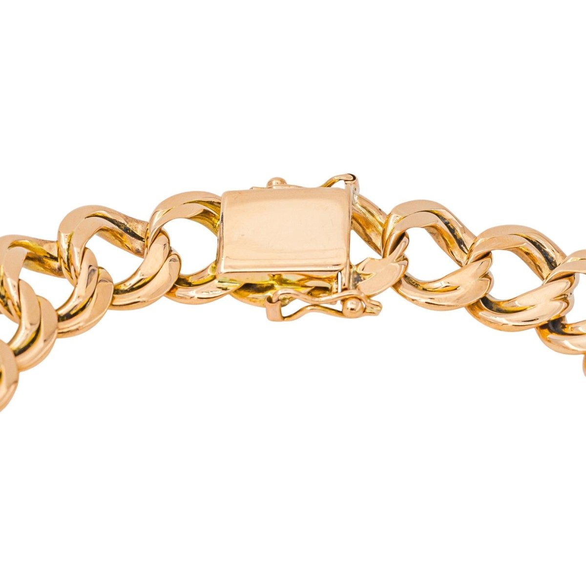 Bracelet Maille gourmette double Or rose - Castafiore