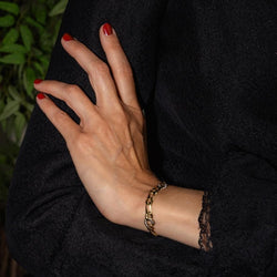Bracelet Maille gourmette Or jaune Diamant - Castafiore