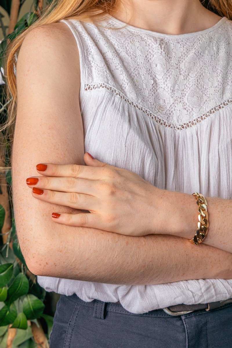 Bracelet Maille Gourmette Or rose - Castafiore