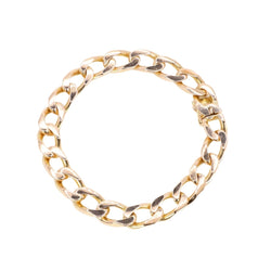 Bracelet maille gourmette plate en or jaune - Castafiore