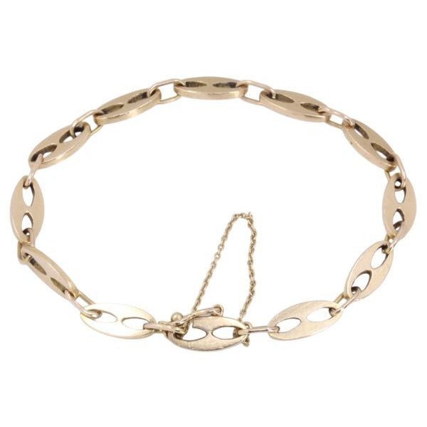 Bracelet maille grain de café en or jaune - Castafiore