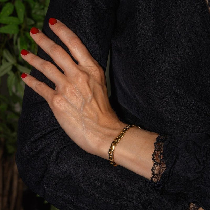Bracelet Bean stitch Yellow gold