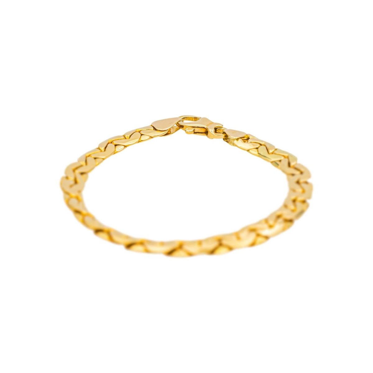 Bracelet Bean stitch Yellow gold