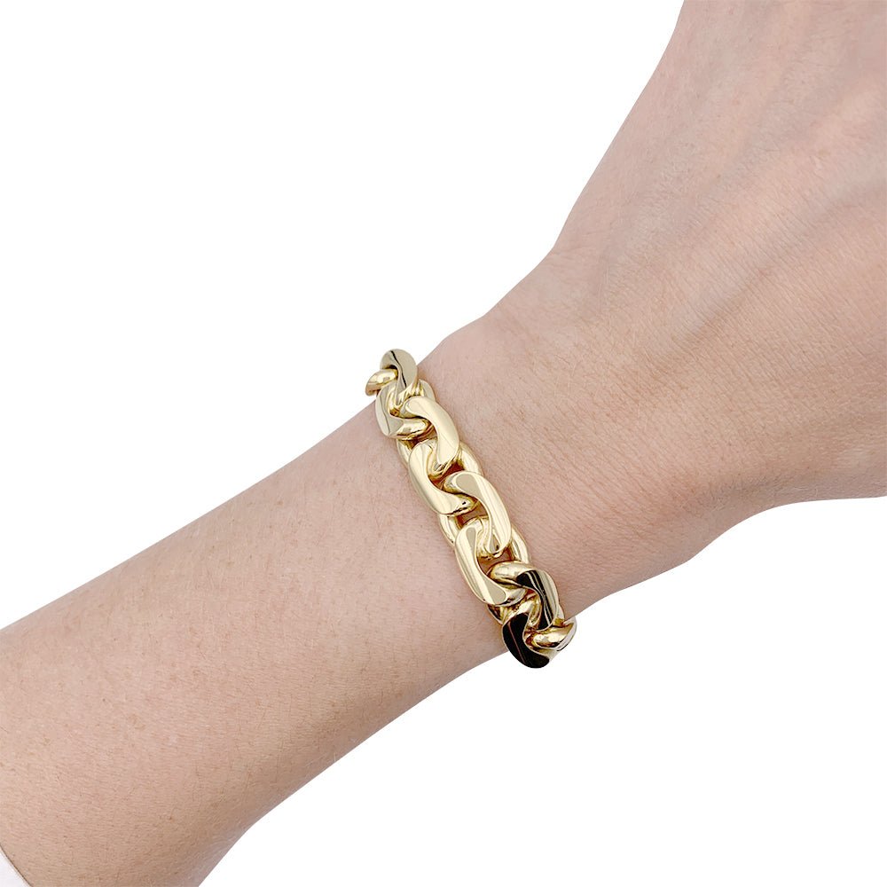 Bracelet maille "Haricot", or jaune - Castafiore