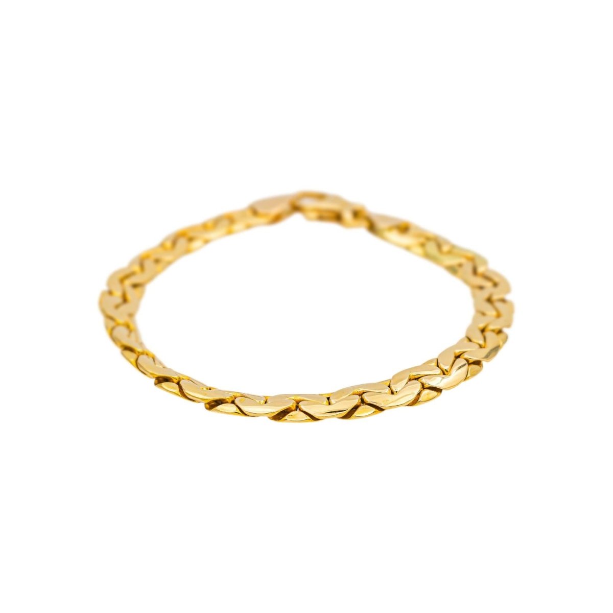 Bracelet Bean stitch Yellow gold
