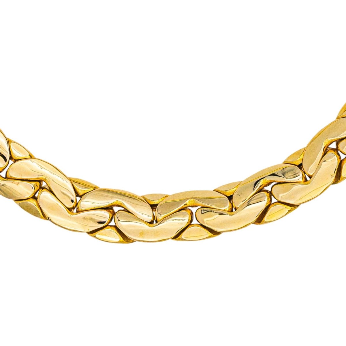 Bracelet Bean stitch Yellow gold