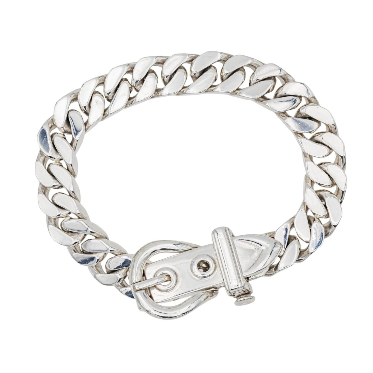 Bracelet Maille HERMÈS "Ceinture" en argent - Castafiore