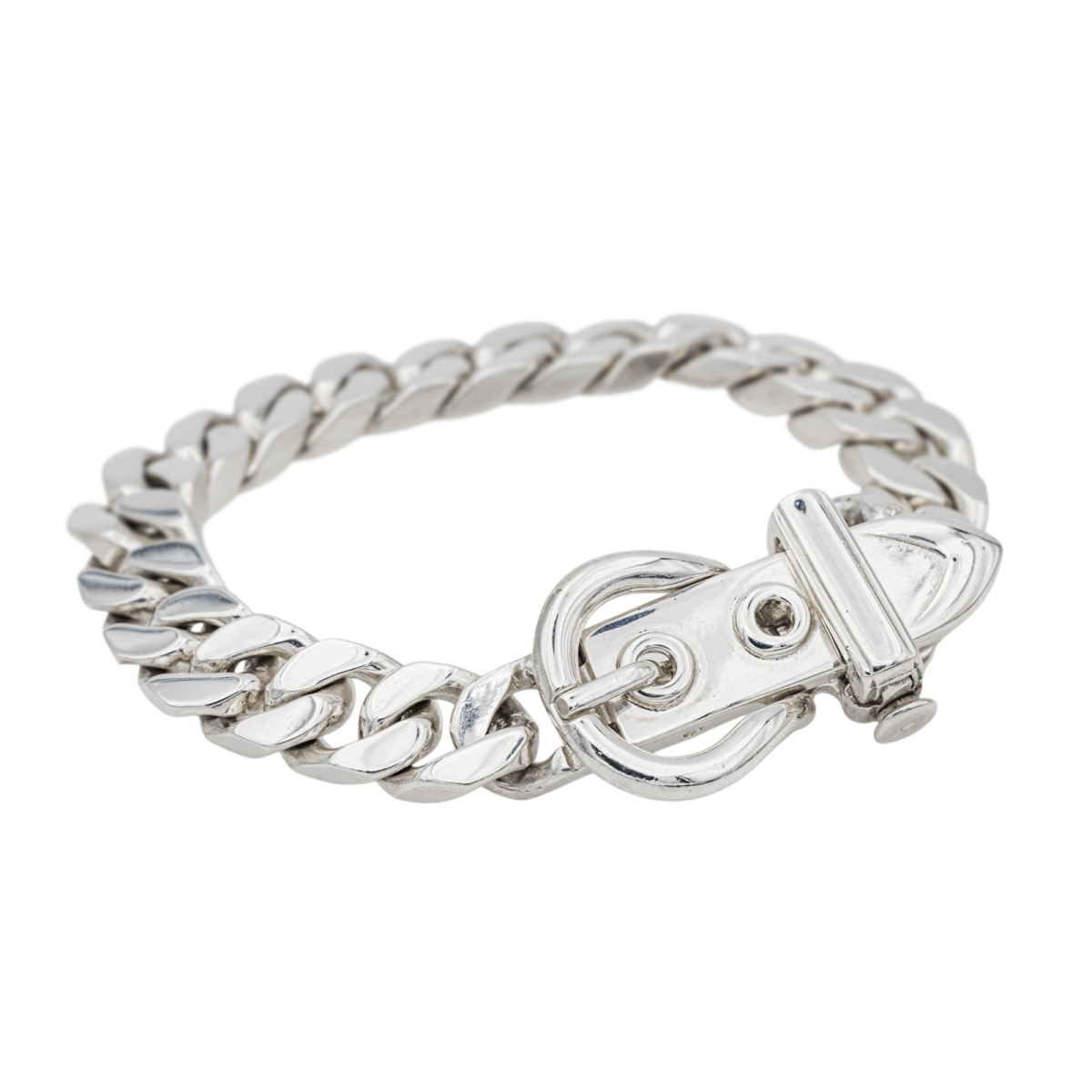 Bracelet Maille HERMÈS "Ceinture" en argent - Castafiore