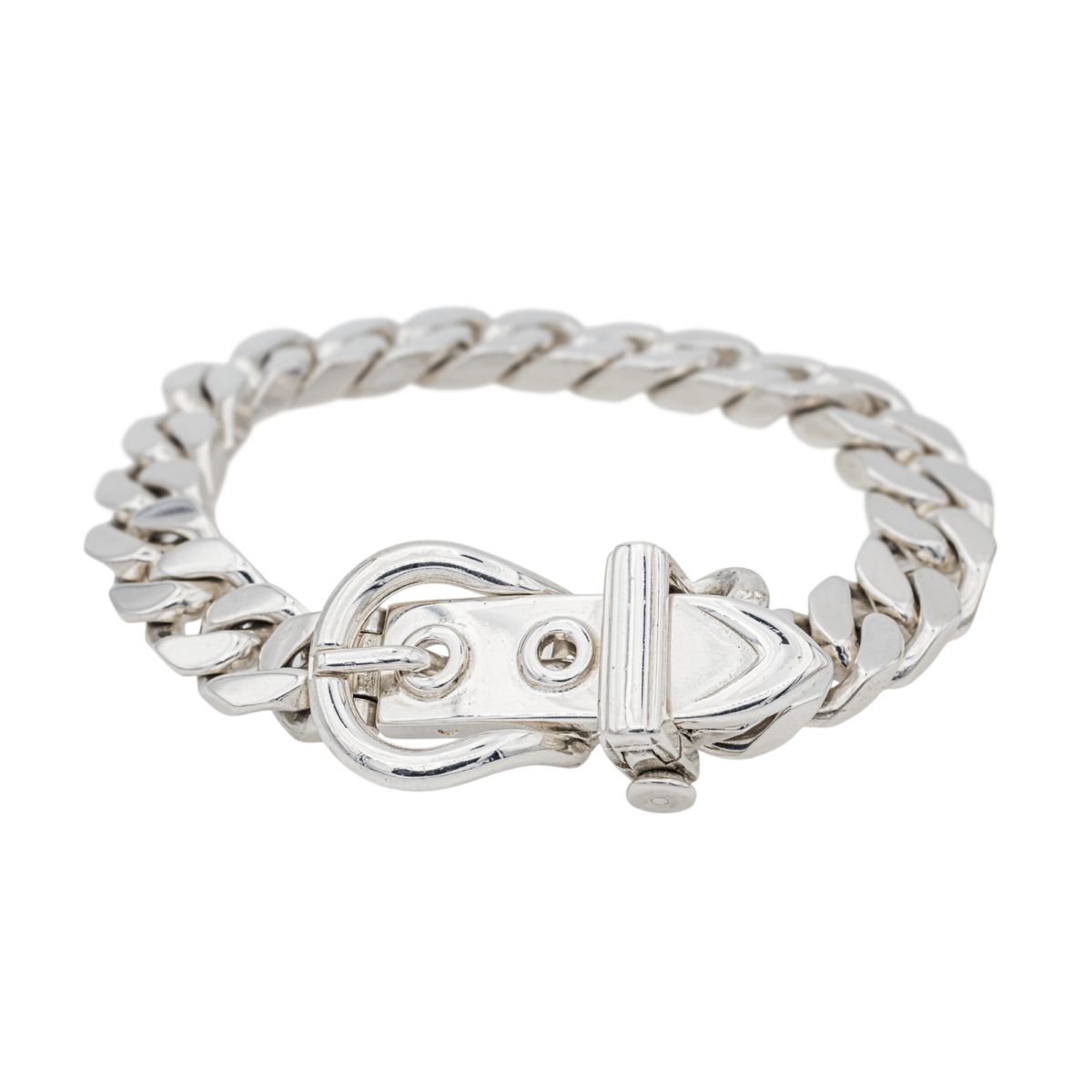 Bracelet Maille HERMÈS "Ceinture" en argent - Castafiore