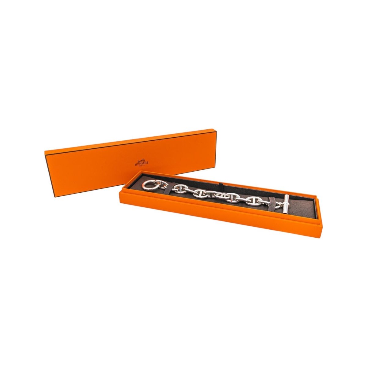 Bracelet Maille HERMÈS "Chaîne d'ancre" en argent - Castafiore
