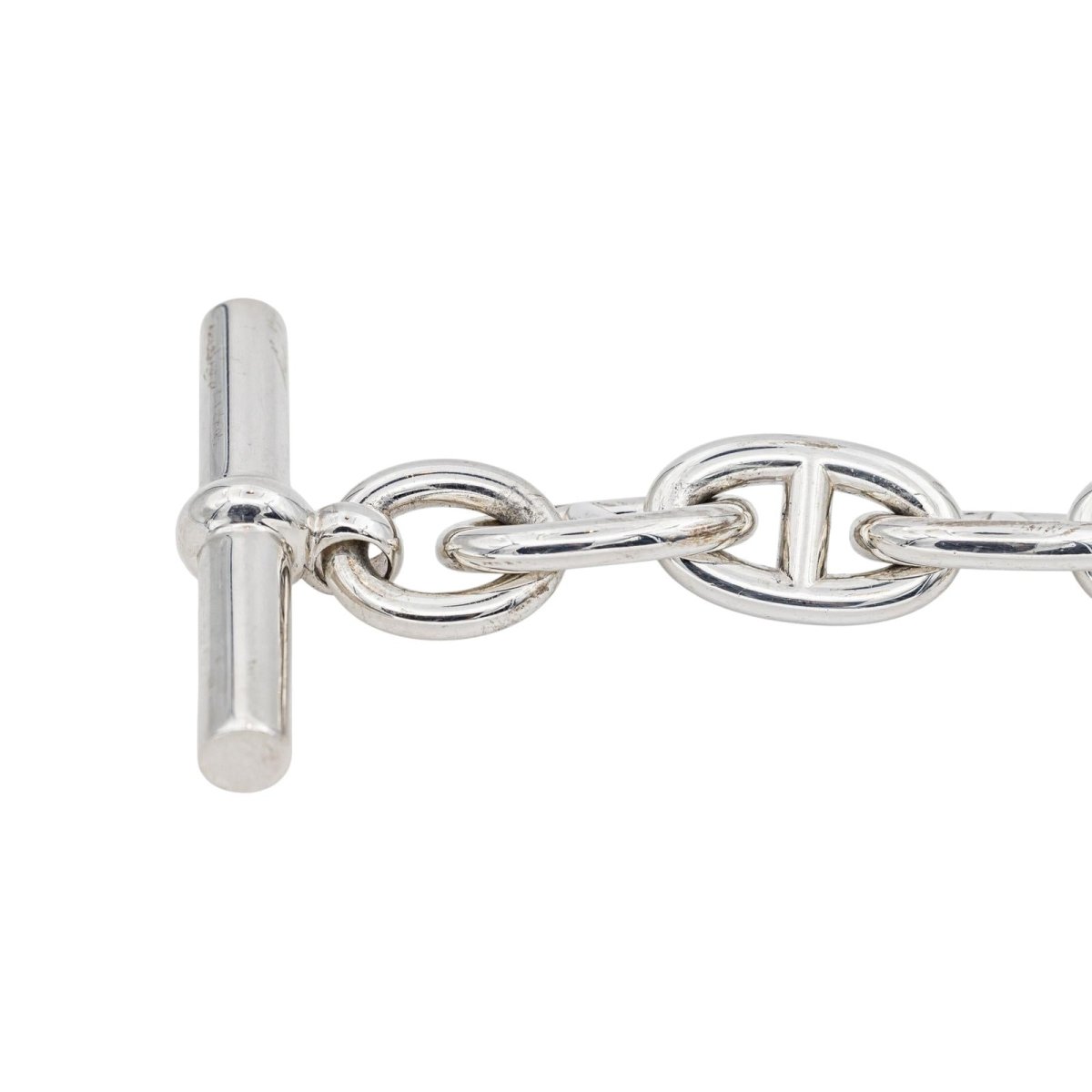 Bracelet Maille HERMÈS "Chaîne d'ancre" en argent - Castafiore
