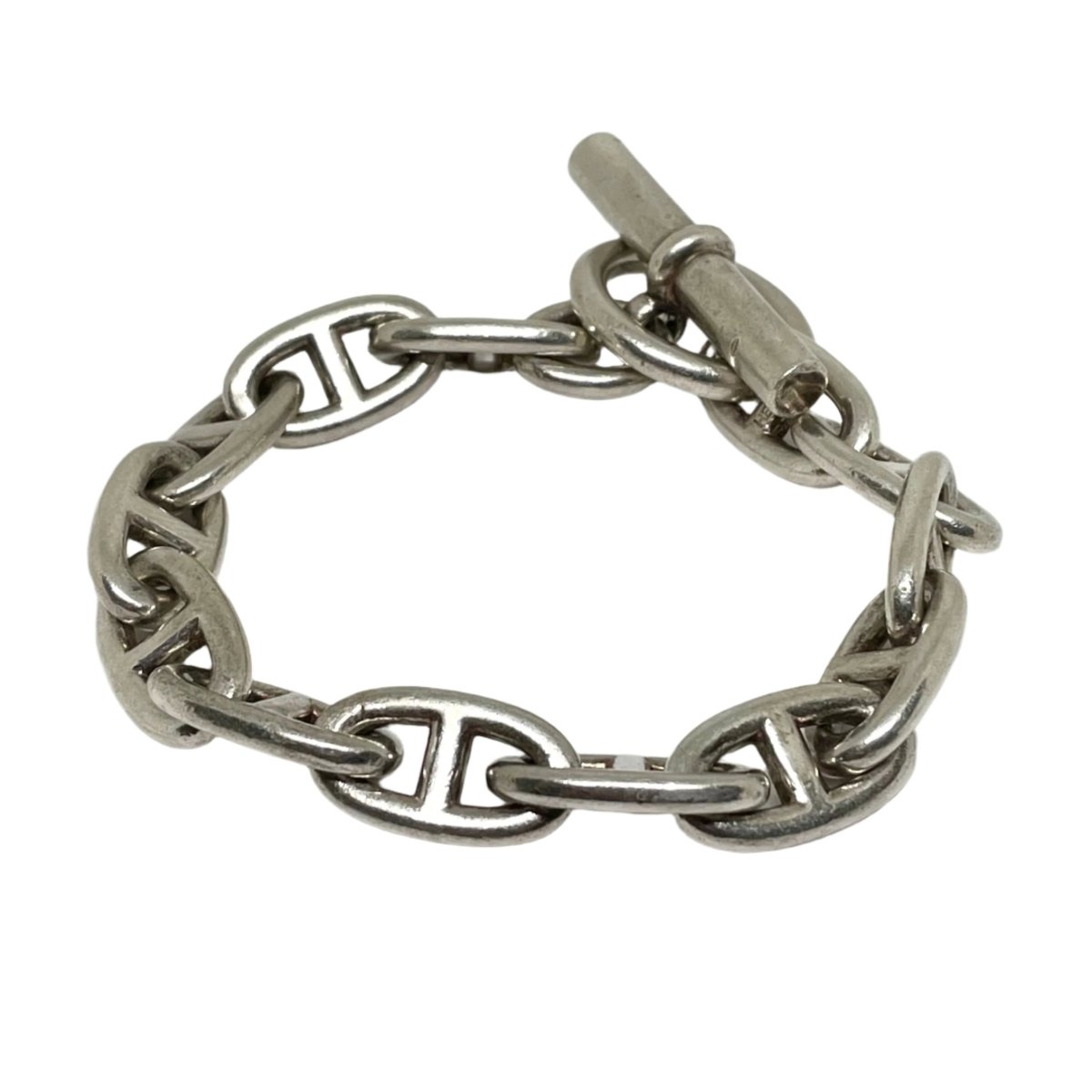 Bracelet Maille HERMÈS "Chaîne d'ancre" en argent - Castafiore