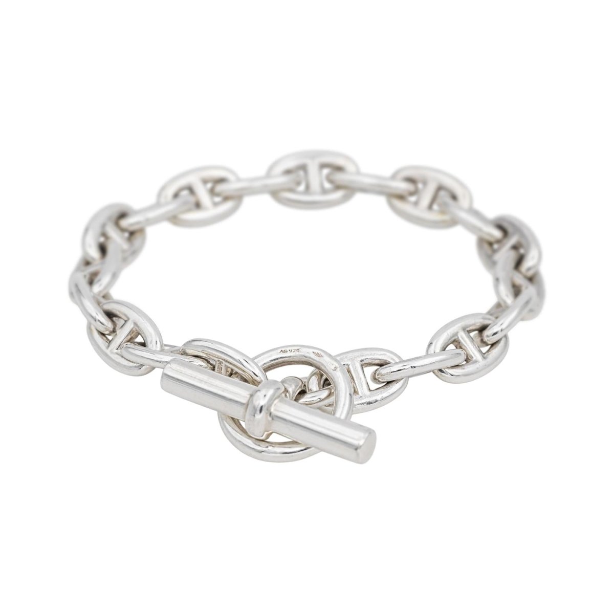 Bracelet Maille HERMÈS "Chaîne d'Ancre" en argent - Castafiore