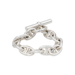 Bracelet Maille HERMÈS "Chaîne d'ancre" en argent - Castafiore