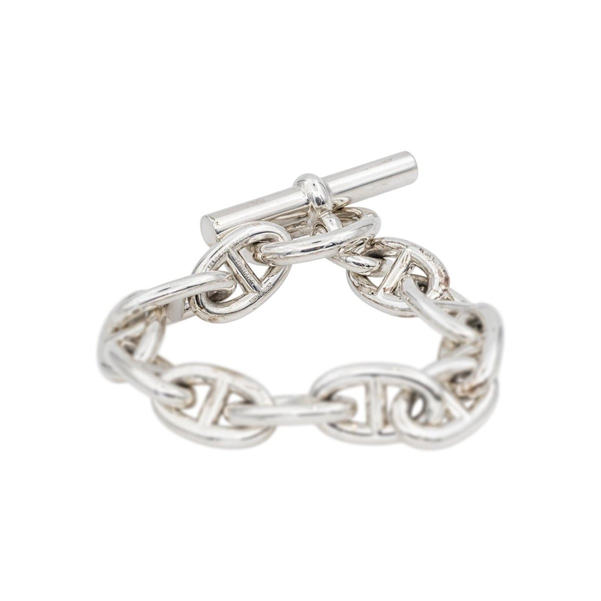 Bracelet Maille HERMÈS "Chaîne d'ancre" en argent - Castafiore