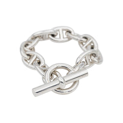 Bracelet Maille HERMÈS "Chaîne d'ancre" en argent - Castafiore