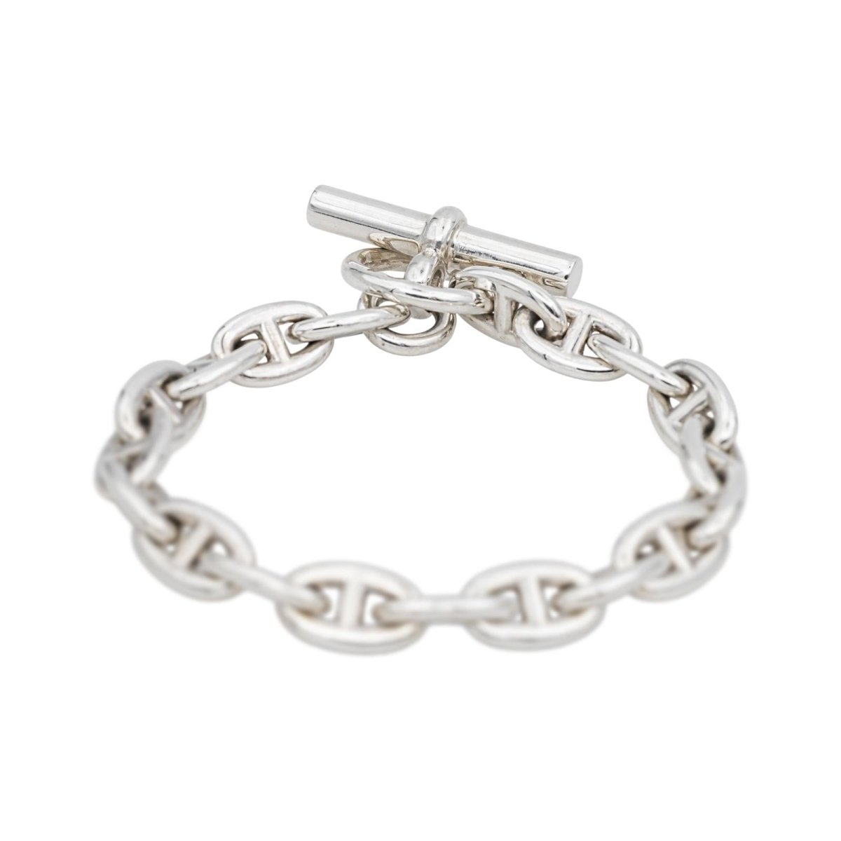 Bracelet Maille HERMÈS "Chaîne d'Ancre" en argent - Castafiore