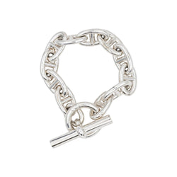 Bracelet Maille HERMÈS "Chaîne d'ancre" en argent - Castafiore