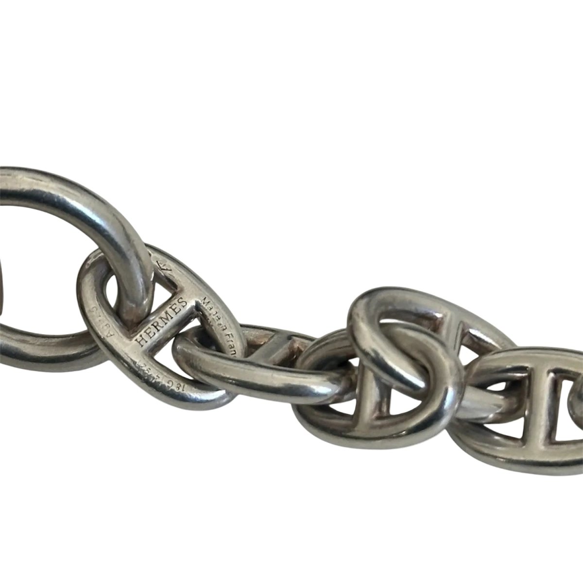 Bracelet Maille HERMÈS "Chaîne d'ancre" PM en argent - Castafiore