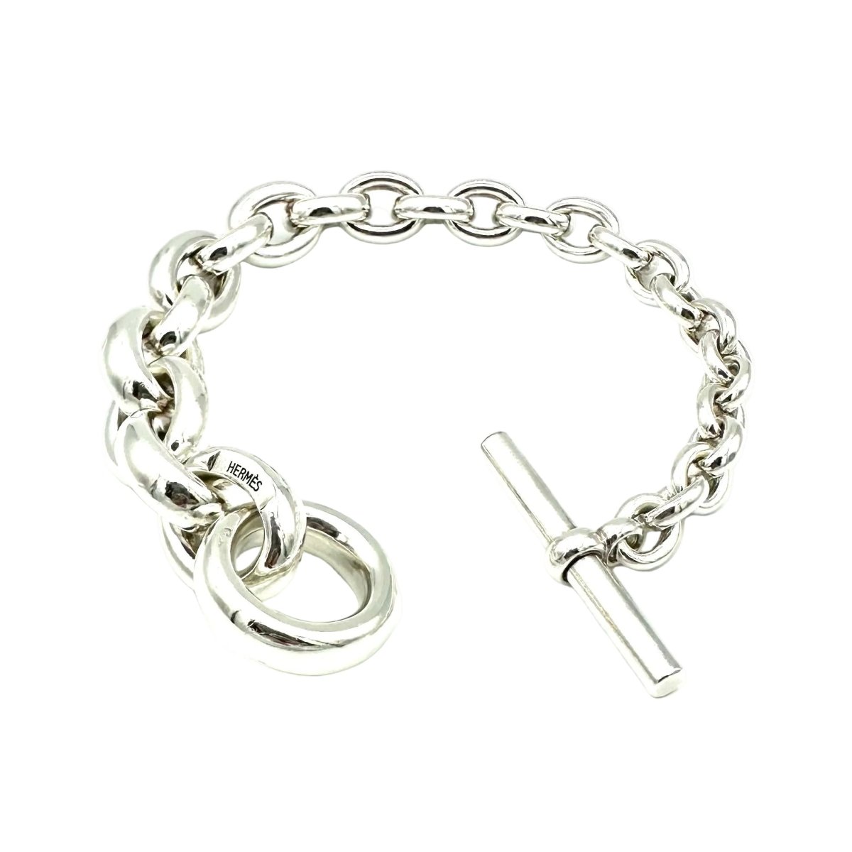 Bracelet Maille HERMÈS "Crescendo" en argent - Castafiore