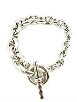 Bracelet Maille HERMÈS "Crescendo" en argent - Castafiore