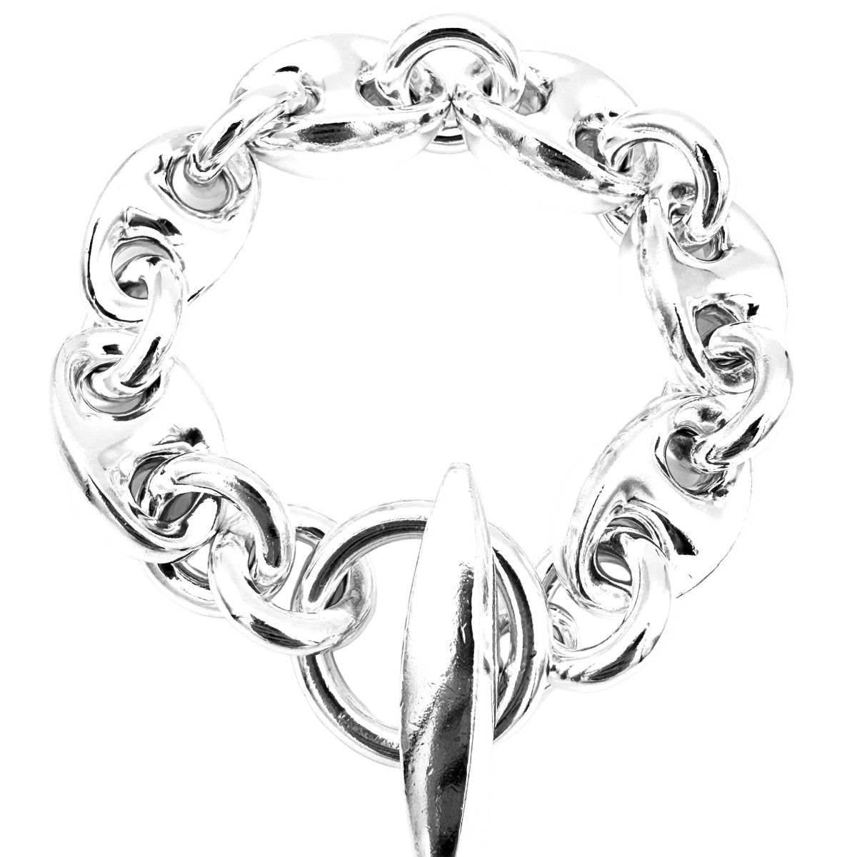 Bracelet Maille HERMÈS "Neptune" GM en argent - Castafiore
