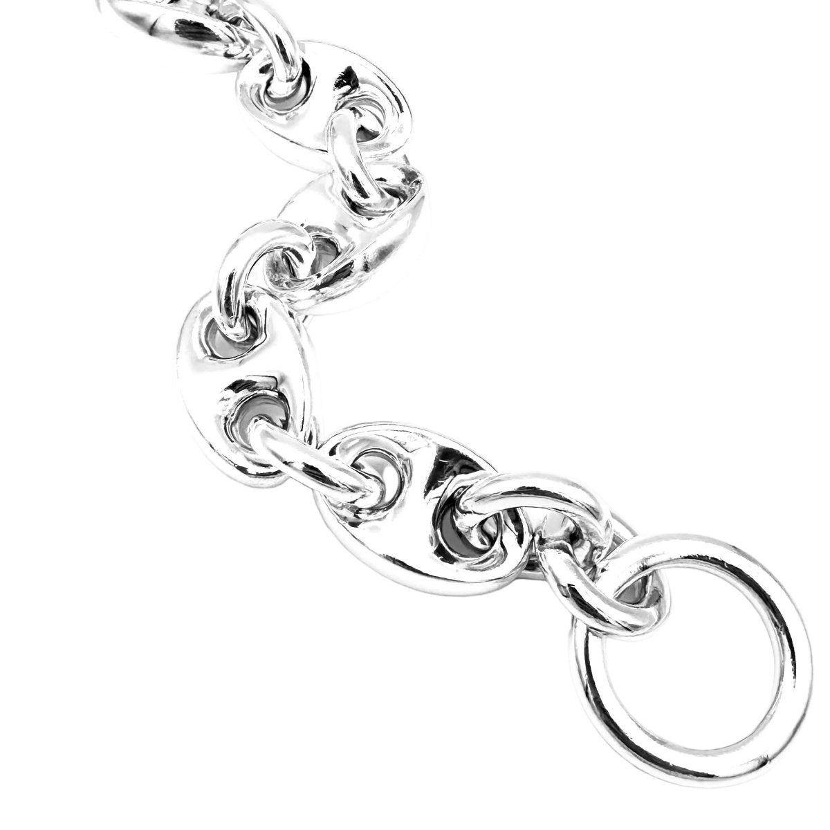 Bracelet Maille HERMÈS "Neptune" GM en argent - Castafiore