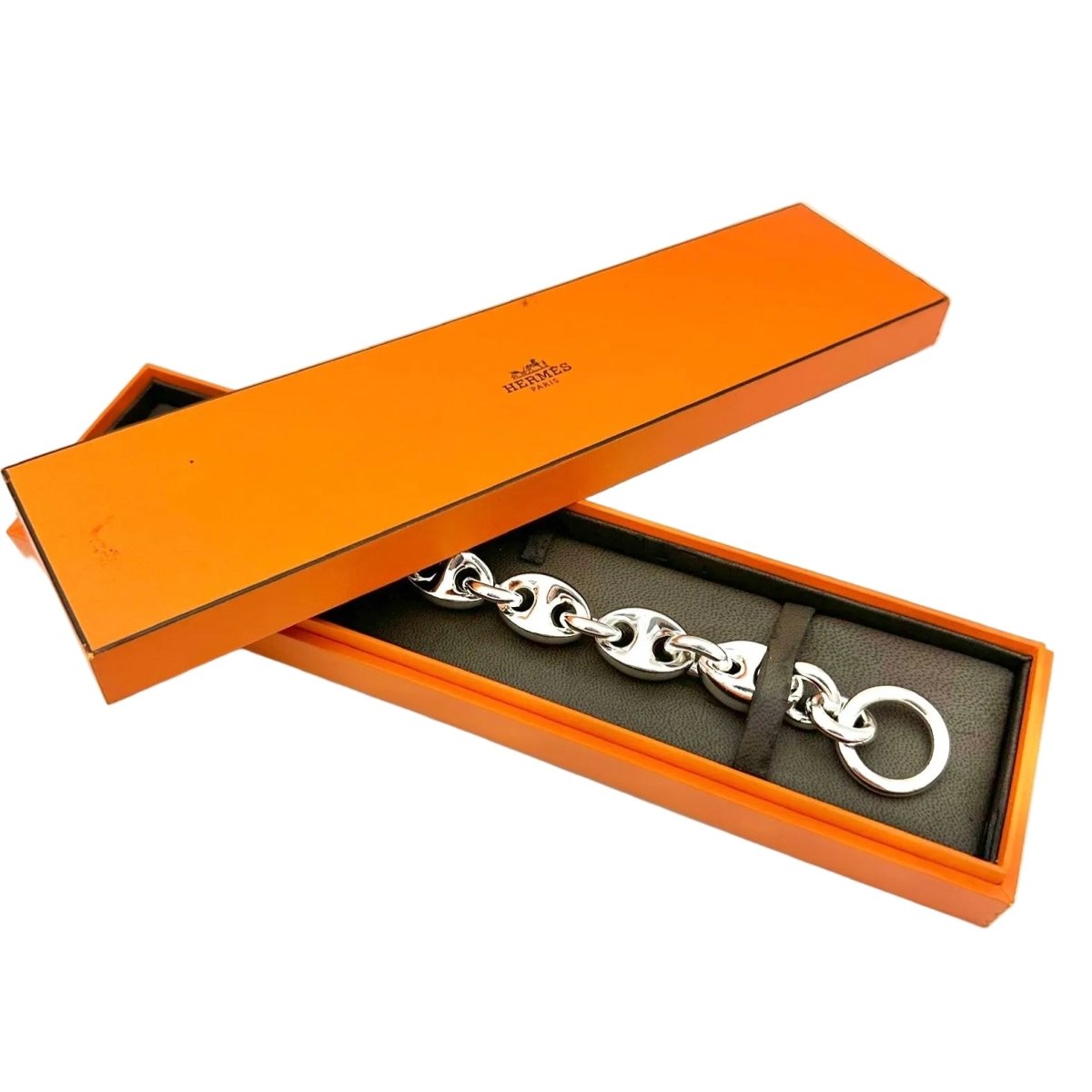 Bracelet Maille HERMÈS "Neptune" GM en argent - Castafiore