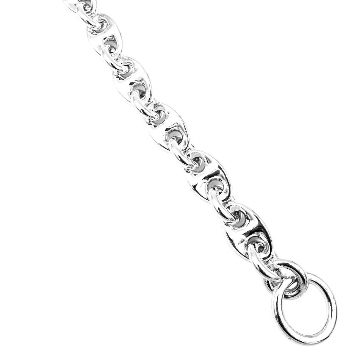Bracelet Maille HERMÈS "Neptune" GM en argent - Castafiore