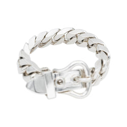 Bracelet Maille HERMÈS "Sellier" en argent - Castafiore
