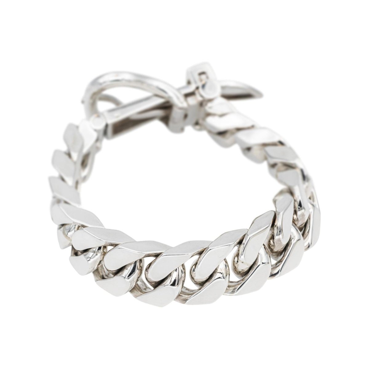 Bracelet Maille HERMÈS "Sellier" en argent - Castafiore