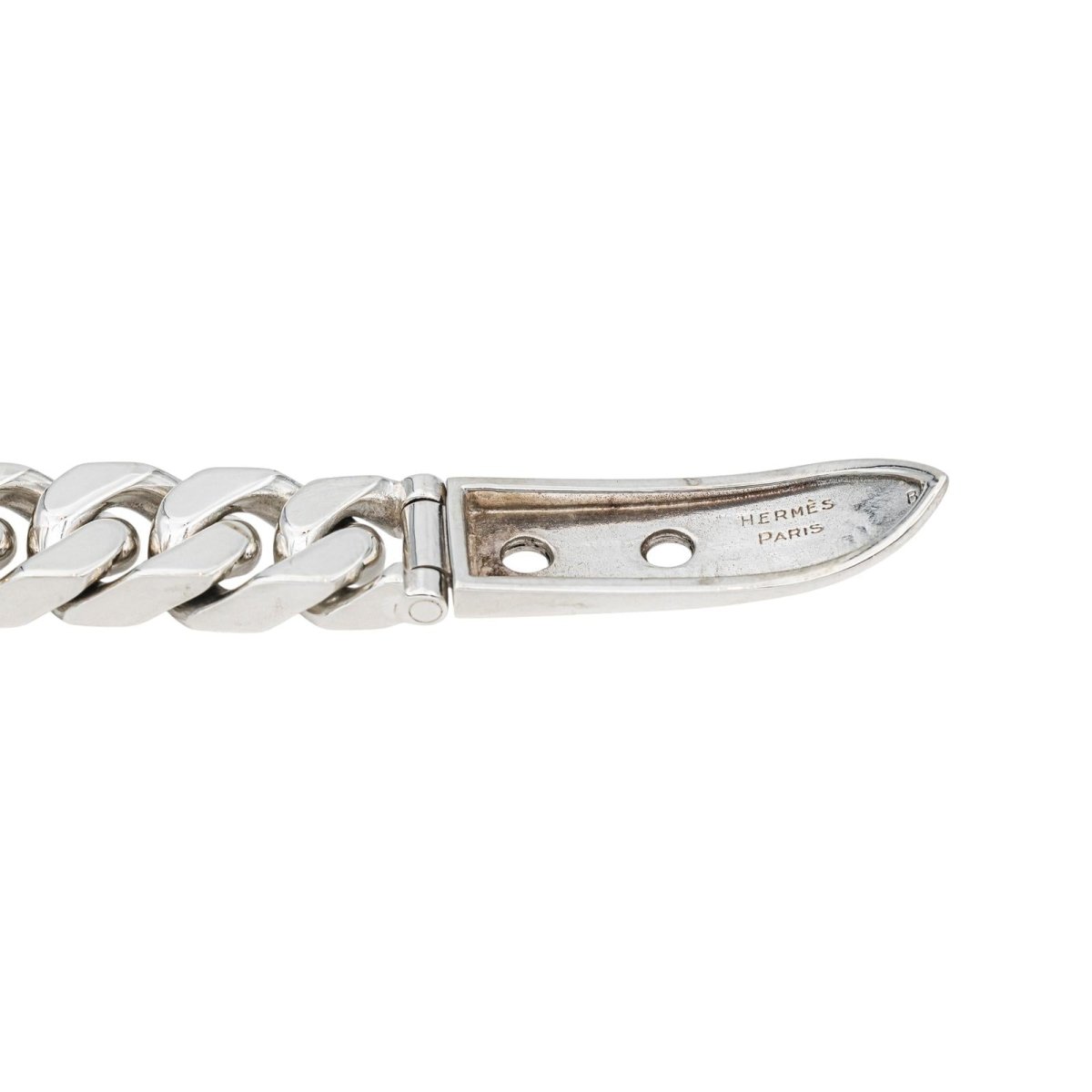 Bracelet Maille HERMÈS "Sellier" en argent - Castafiore