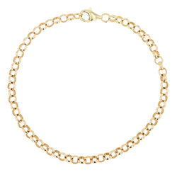 Bracelet yellow gold maille jaseron