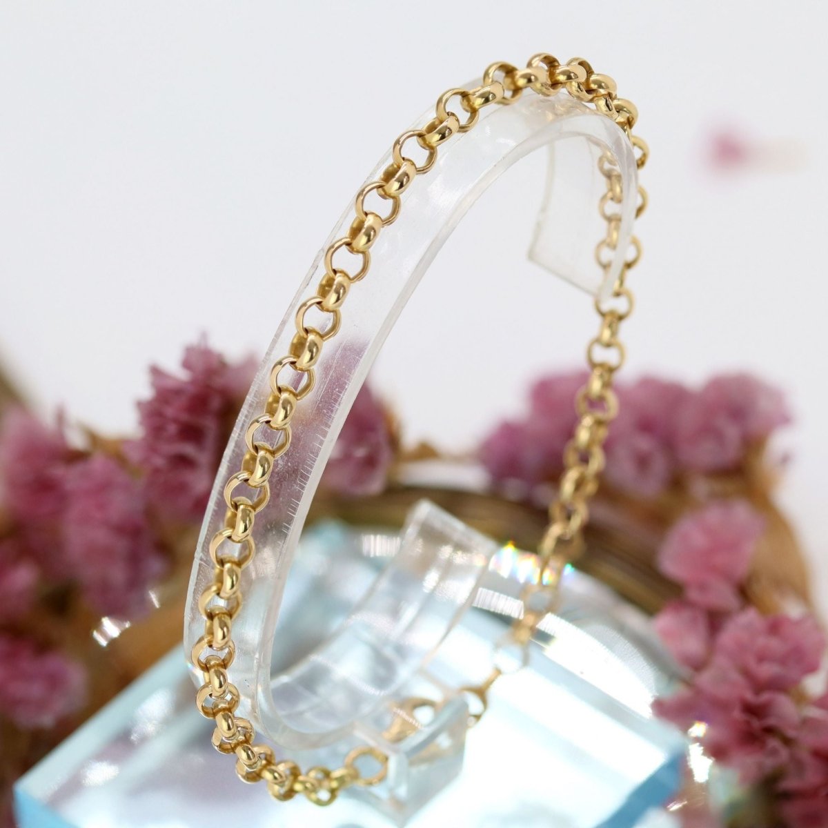 Bracelet yellow gold maille jaseron