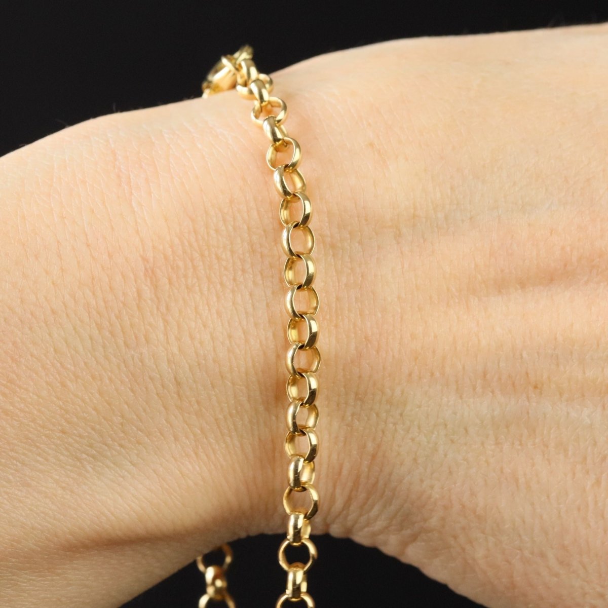 Bracelet yellow gold maille jaseron