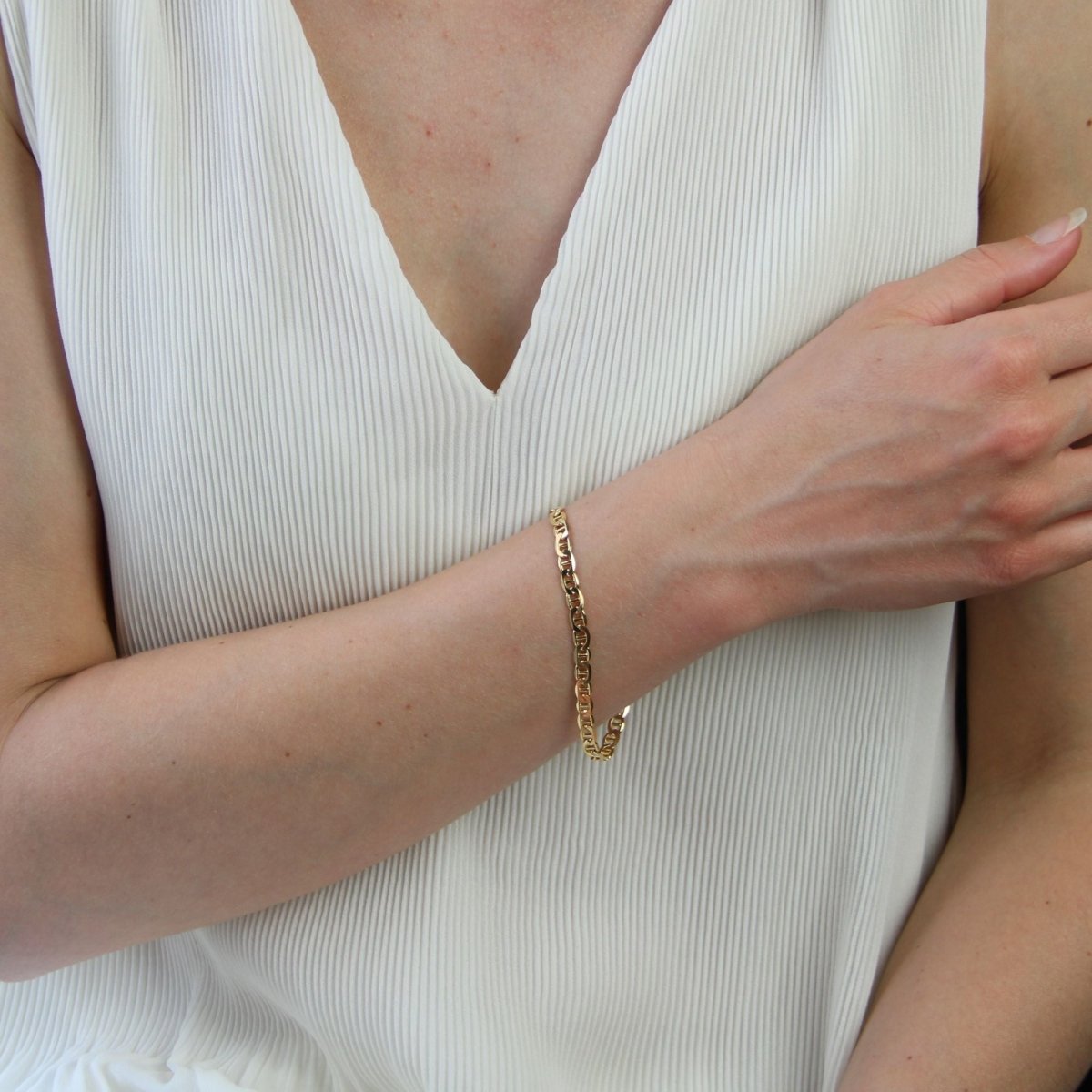 Bracelet MAILLE Marine en or jaune - Castafiore