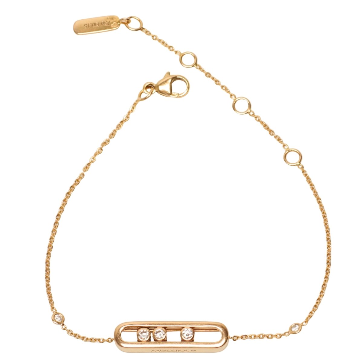 Bracelet Maille MESSIKA "Baby Move" en or rose et diamants - Castafiore
