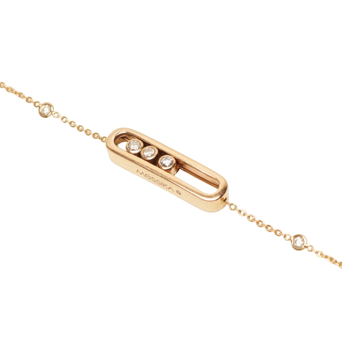 Bracelet Maille MESSIKA "Baby Move" en or rose et diamants - Castafiore
