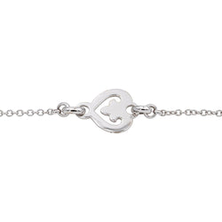 O. J. Perrin Bracelet Cœur Légendes White gold