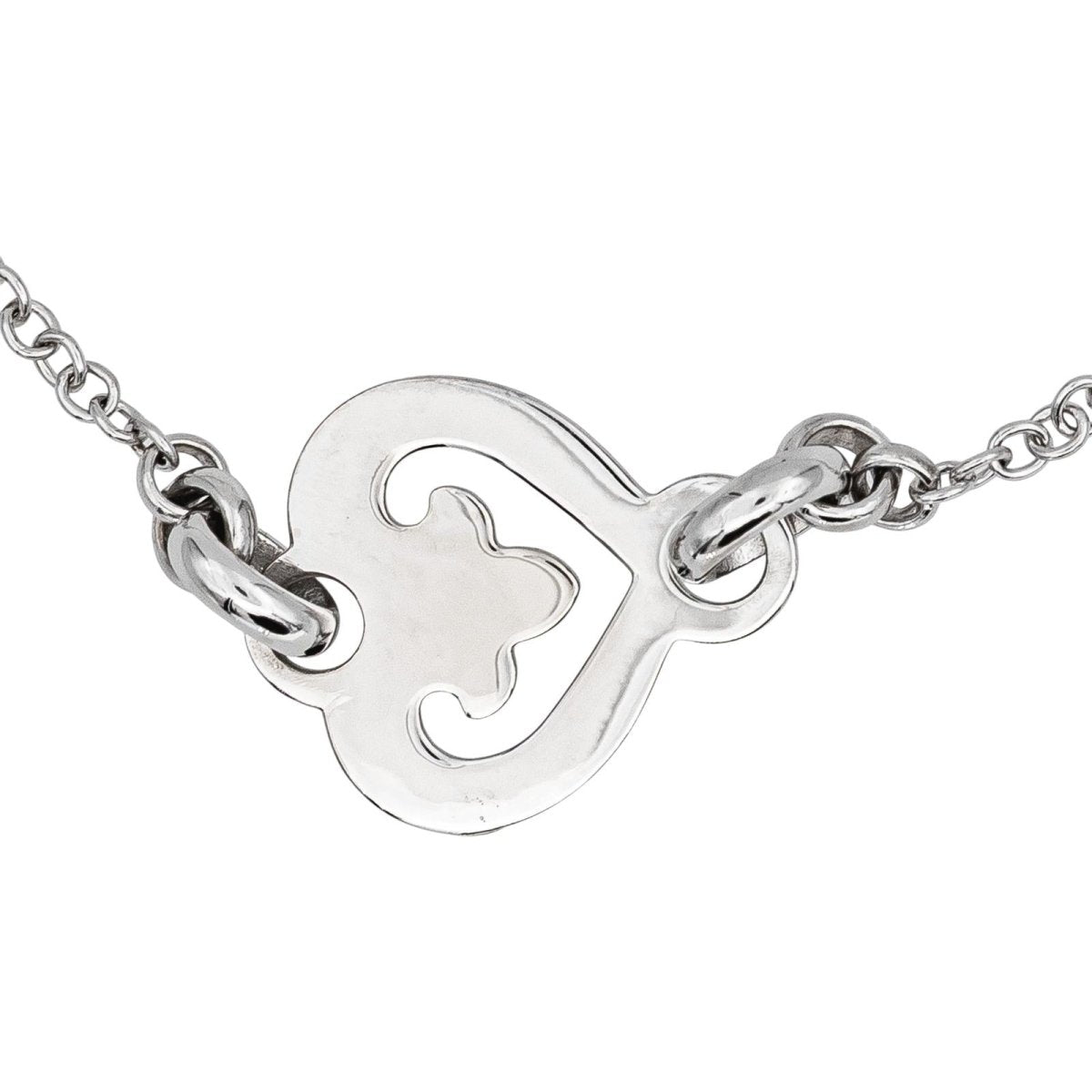 O. J. Perrin Bracelet Cœur Légendes White gold